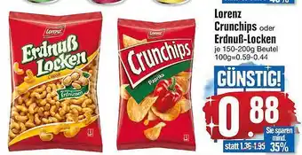 Edeka Lorenz Crunchips oder Erdnuss Locken Angebot