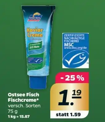 NETTO Ostsee Fisch Fischcreme versch. Sorten 75 g Angebot