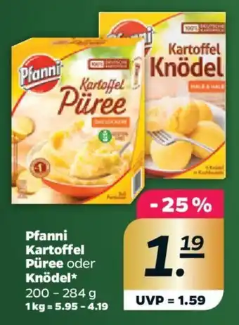 NETTO Pfanni Kartoffel Püree oder Knödel 200 - 284 g Angebot