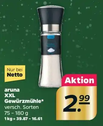 NETTO aruna XXL Gewürzmühle versch. Sorten 75 - 180 g Angebot