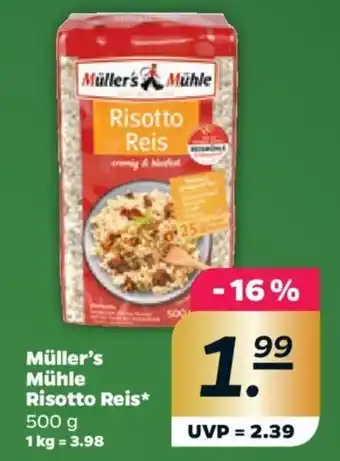 NETTO Müller's Mühle Risotto Reis 500 g Angebot