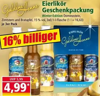 Norma Goldene Henne Eierlikör Geschenkpackung 3er Pack Angebot