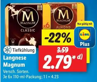 Lidl Langnese Magnum 6x110ml Angebot