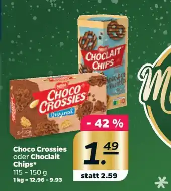 NETTO Nestle Choco Crossies oder Choclait Chips 115 - 150 g Angebot