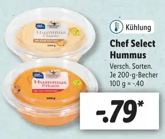 Lidl Chef Select Hummus 200g Becher Angebot