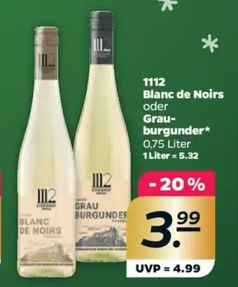 NETTO 1112 Blanc de Noirs oder Grauburgunder 0,75 Liter Angebot