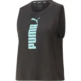 Intersport Puma damen shirt puma fit tri-blend tank puma black-electric peppermint l Angebot