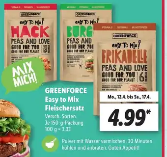 Lidl Greenforce Easy to Mix Fleischersatz 150g Angebot