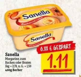 NP Discount Sanella Margarine, zum Backen oder Braten 400g Becher Angebot