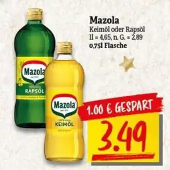 NP Discount Mazola Keimöl oder Rapsöl 0,751 Flasche Angebot