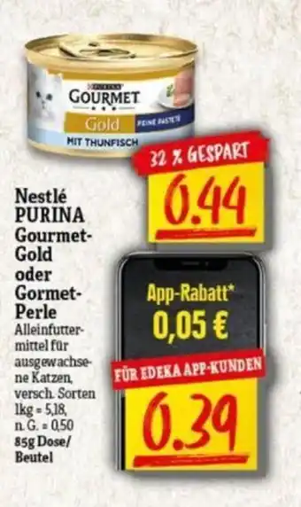 NP Discount Nestlé PURINA Gourmet-Gold oder Gourmet-Perle 85g Dose/ Beutel Angebot