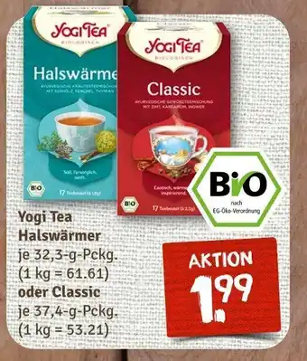 nahkauf Yogi Tea Halswärmer je 32,3-g-Pckg. oder Classic je 37,4-g-Pckg. Angebot