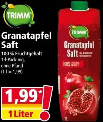 Norma TRIMM Granatapfel Saft 1 Liter Angebot