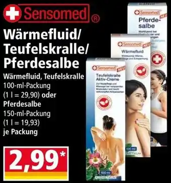 Norma Sensomed Wärmefluid/ Teufelskralle/ Pferdesalbe 100/150 ml Packung Angebot