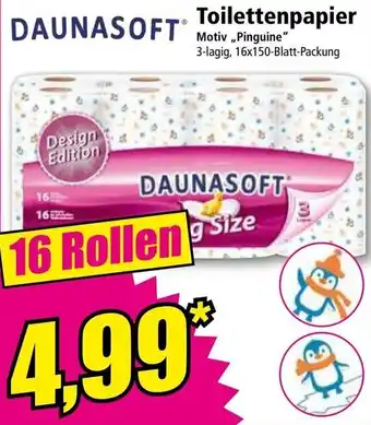 Norma DAUNASOFT Toilettenpapier 16x150 Blatt Packung Angebot