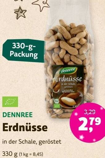 Denns BioMarkt DENNREE Erdnüsse 330 g Angebot