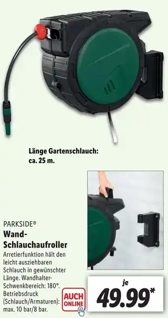 Lidl Parkside Wand Schlauchaufroller Angebot