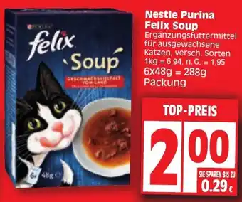 Edeka Nestle Purina Felix Soup 288g Packung Angebot