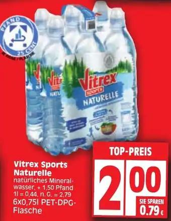 Edeka Vitrex Sports Naturelle 6x0,75 L Angebot