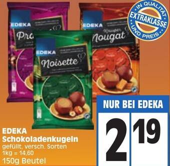 Edeka EDEKA Schokoladenkugeln 150 g Beutel Angebot