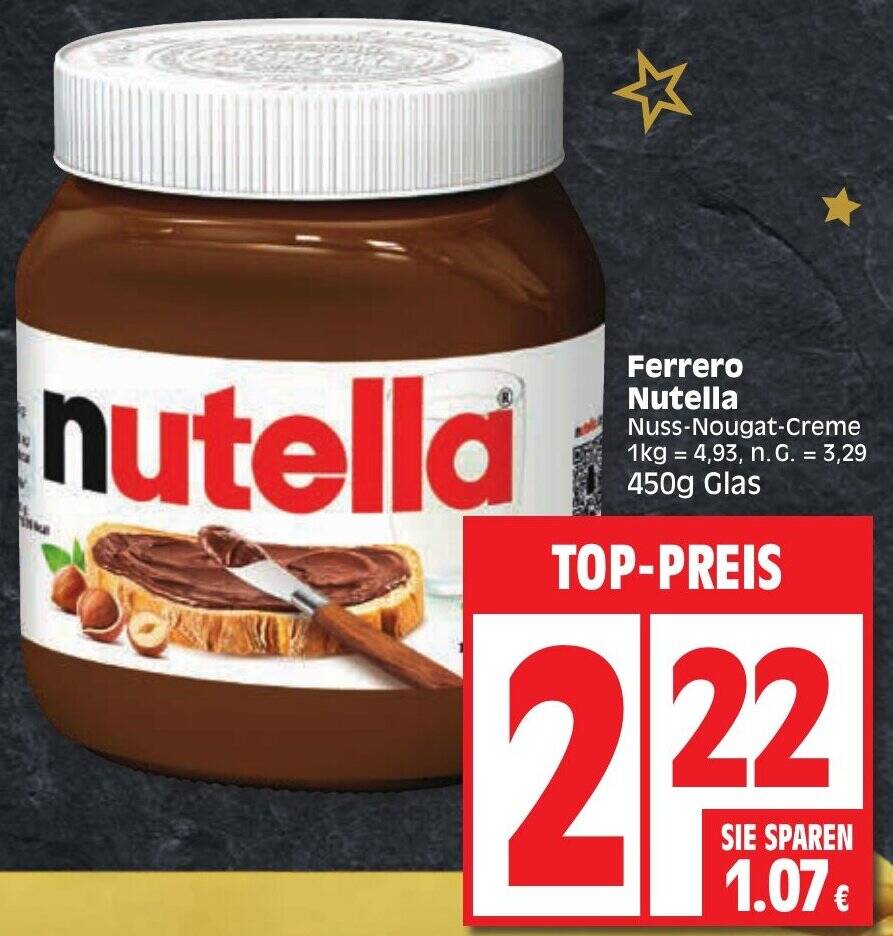 Nutella 450g Angebot Diese Woche