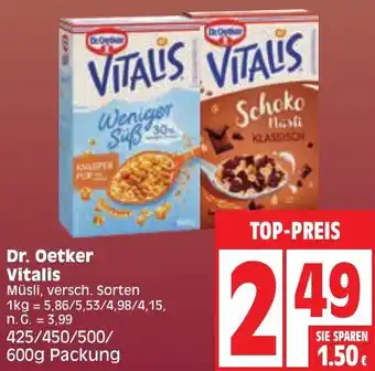 Edeka Dr. Oetker Vitalis 425/450/500/600 g Packung Angebot