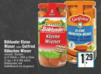 Edeka Böklunder Kleine Wiener Oder Gutfried Hähnchen-wiener Angebot