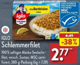 Aldi Nord IGLO Schlemmerfilet 380 g Packung Angebot