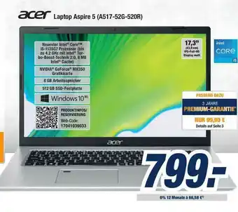 Expert Bening Acer Laptop Aspire 5 Angebot