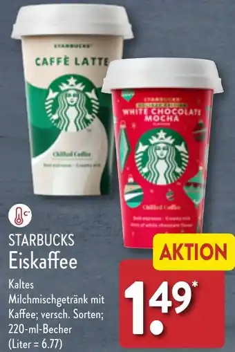 Aldi Nord STARBUCKS Eiskaffee 220 ml Becher Angebot