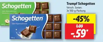 Lidl Trumpf Schogetten 100g Angebot