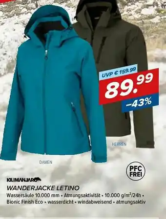 Hervis Kilimanjaro Wanderjacke Letino Angebot