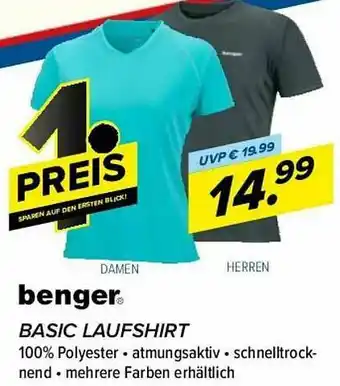 Hervis Benger Basic Laufshirt Angebot