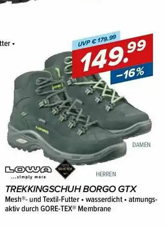 Hervis Lowa Trekkingschuh Borgo Gtx Angebot