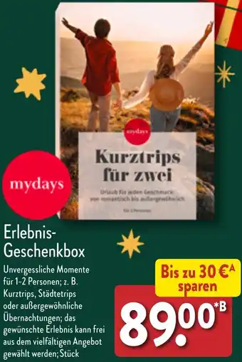 Aldi Nord mydays Erlebnis-Geschenkbox Angebot