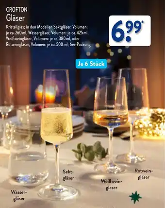 Aldi Nord CROFTON Gläser Angebot
