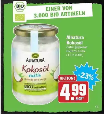 Hit Alnatura Kokosöl Angebot