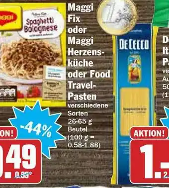 Hit Maggi Fix Oder Maggi Herzens-küche Oder Food Travel-pasten Angebot