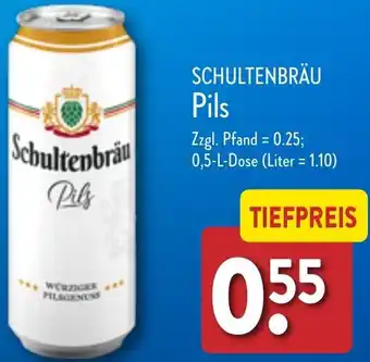 Aldi Nord SCHULTENBRÄU Pils 0,5 L Dose Angebot