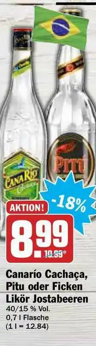 Hit Canario Cachaca Pitu Oder Ficken Likör Jostabeeren Angebot