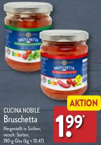 Aldi Nord CUCINA NOBILE Bruschetta 190 g Glas Angebot