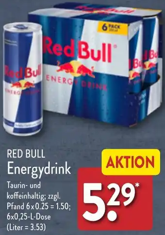 Aldi Nord RED BULL Energydrink 6x0,25 L Dose Angebot