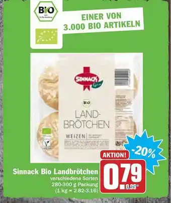 Hit Sinnack Bio Landbrötchen Angebot