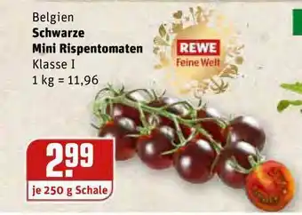 REWE Kaufpark Belgien Schwarze Mini Rispentomaten Angebot