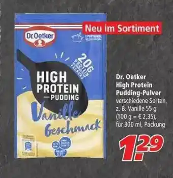 Marktkauf Dr. Oetker High Protein Pudding-pulver Angebot