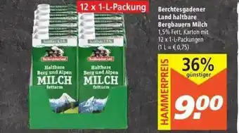 Marktkauf Berchtesgadener Land Haltbare Bergbauern Milch Angebot