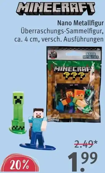 Rossmann MINECRAFT Nano Metallfigur Angebot