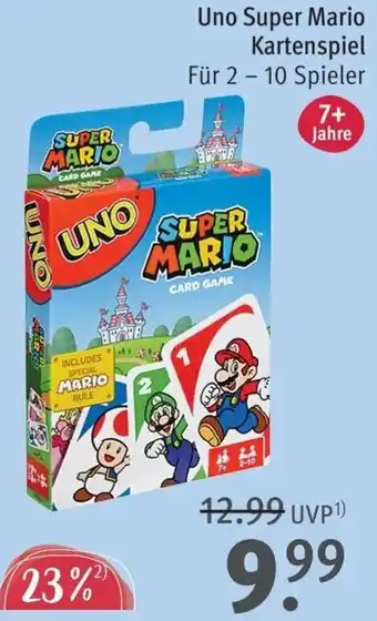 Rossmann Uno Super Mario Kartenspiel Angebot