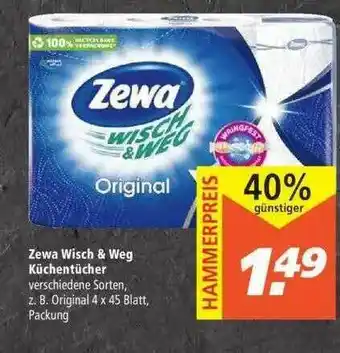 Marktkauf Zema Wisch & Weg Küchentücher Angebot