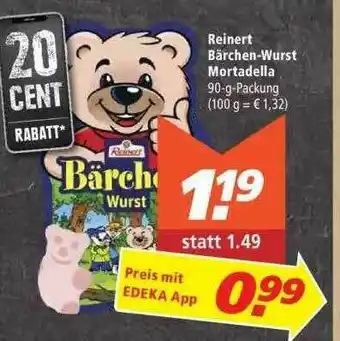 Marktkauf Reinert Bärchen-wurst Mortadella Angebot